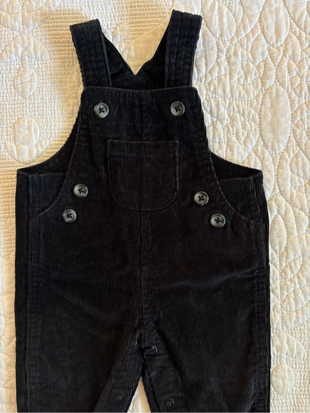 Carter's Black Corduroy Overalls